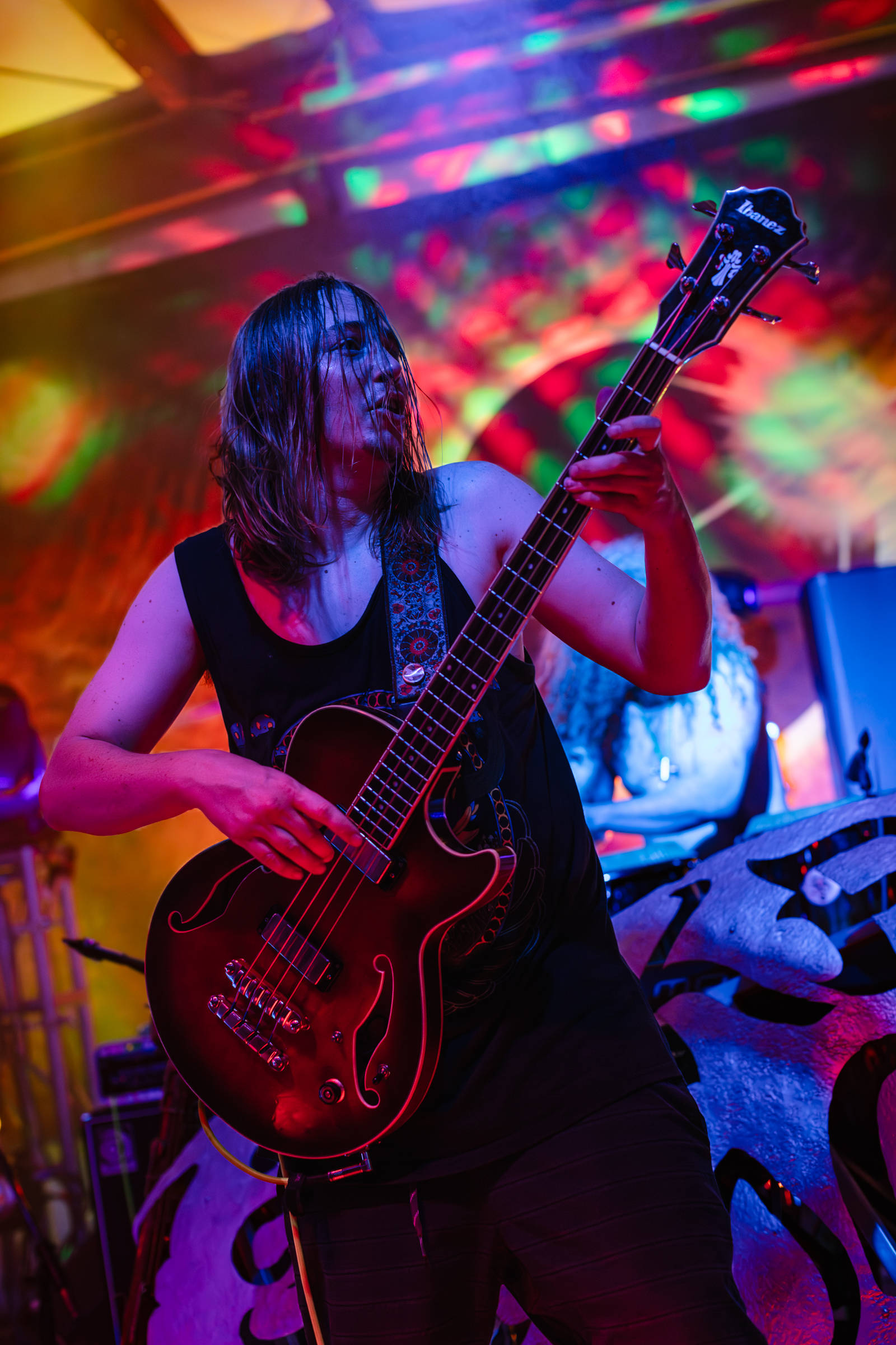 Austin Farwell performing with his band Smokey The Groove - Lambstock 2021